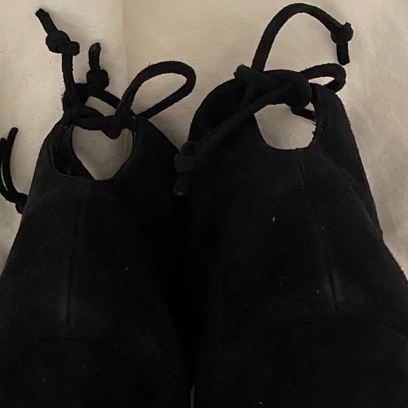 Stuart Weitzmam Black Grandiose Suede Booties - Picture 3 of 6